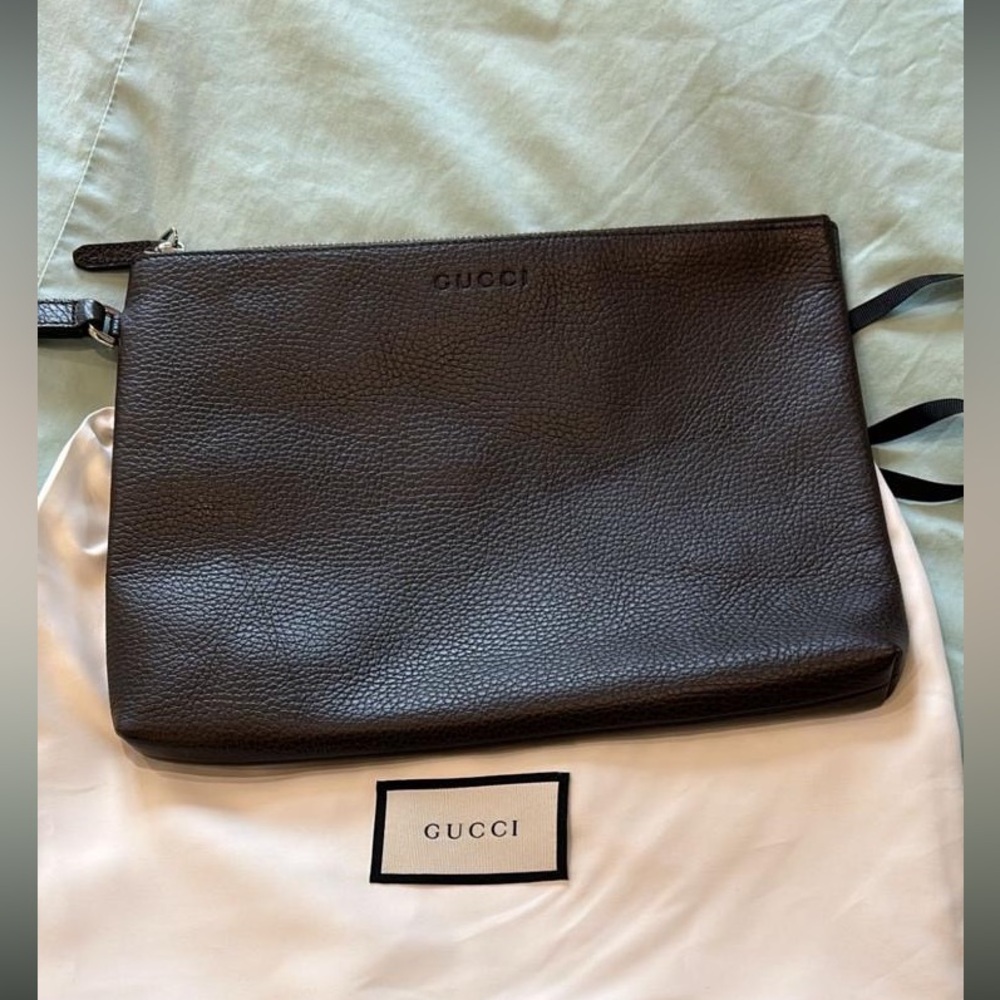 Brown Gucci clutch